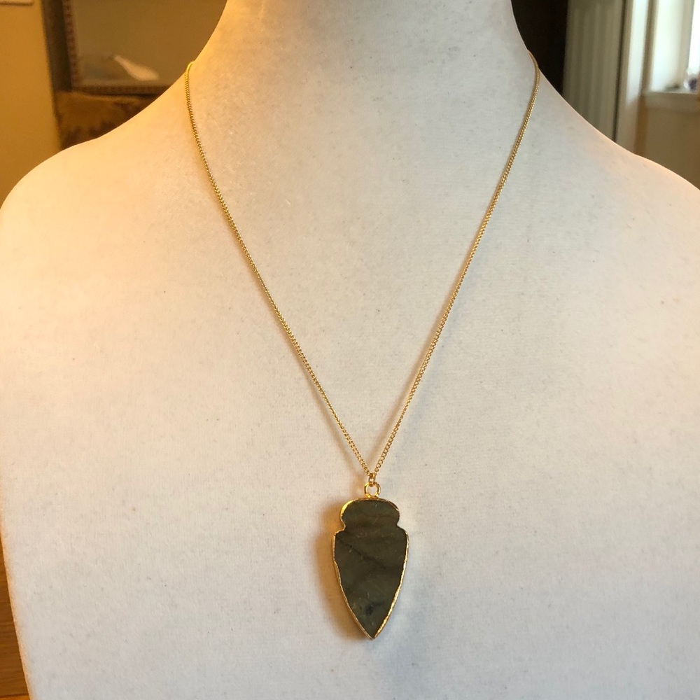 Agate Gold Plated Brass